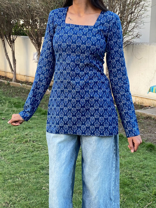 "SEHAR"- Back Tie up Short Kurti