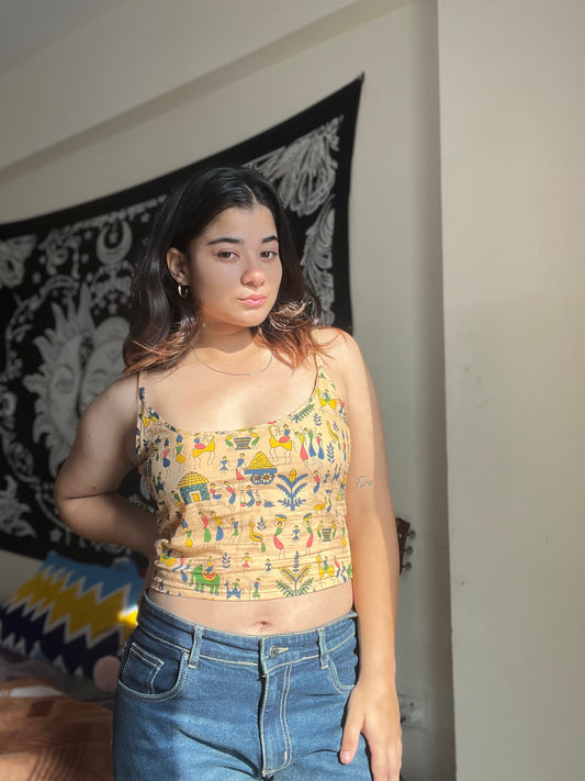 "SUMMER AFFAIR"- sleeveless crop top