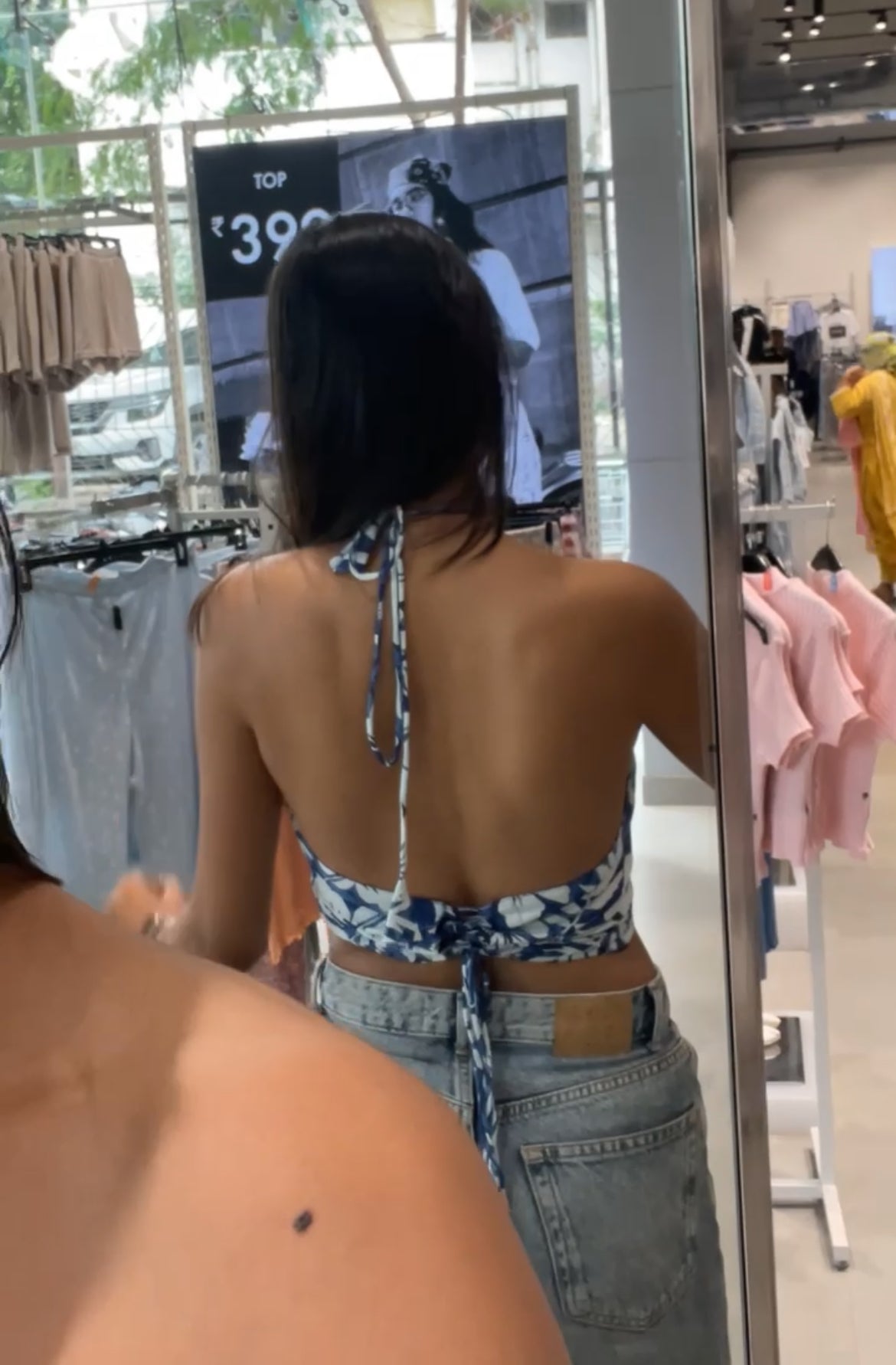 "BELLA" - halter neck backless short top