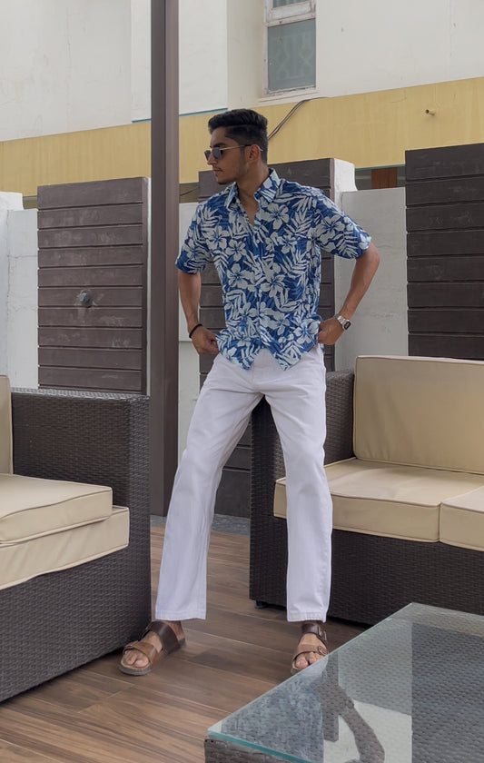 "LEHER" half sleeves shirt